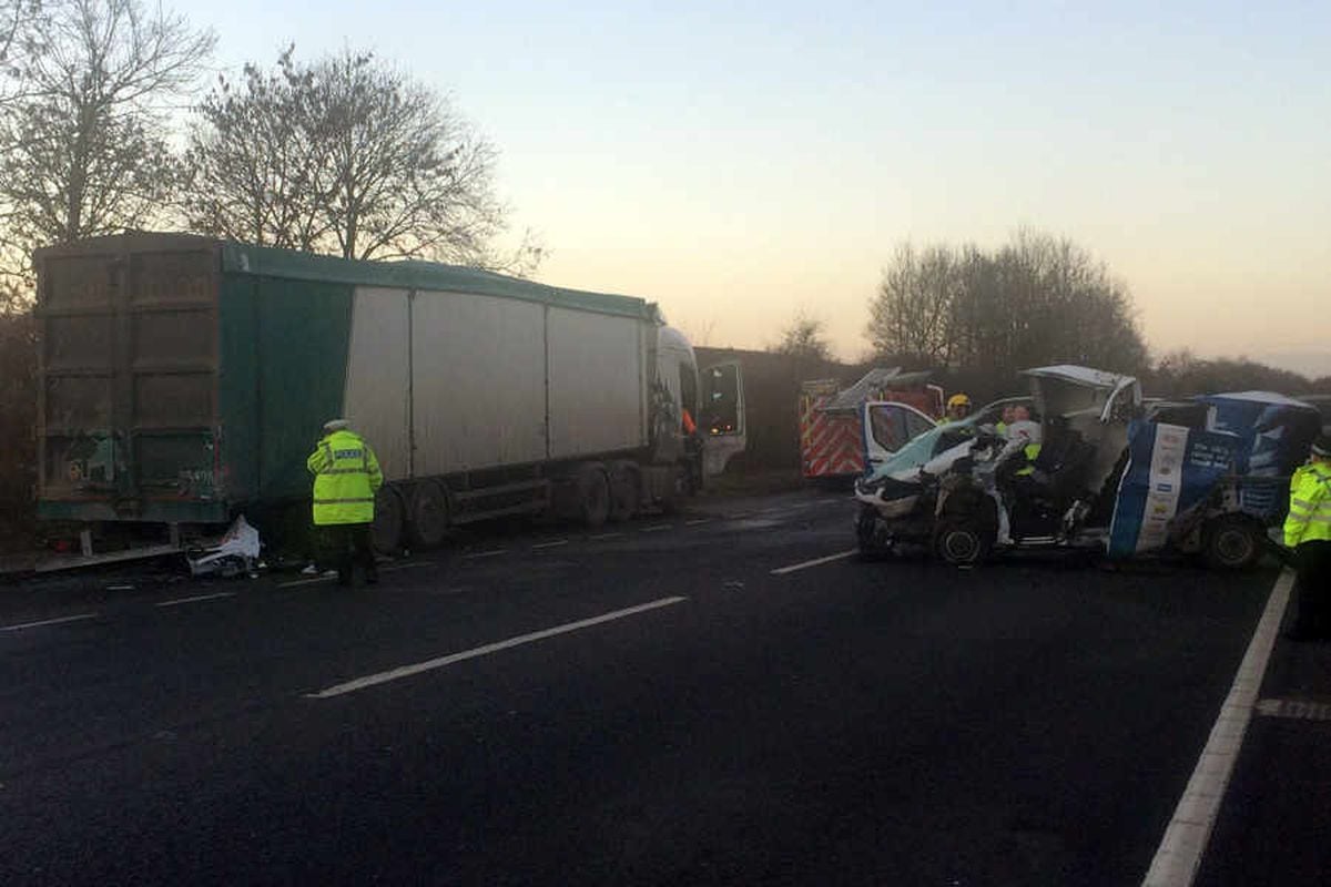Pictures Van Driver Taken To Hospital After Crash With Lorry On A Near Oswestry Shropshire Star