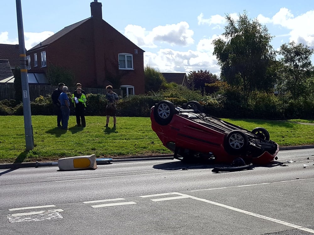 Woman Taken To Hospital After Car Overturns In Telford Crash Shropshire Star