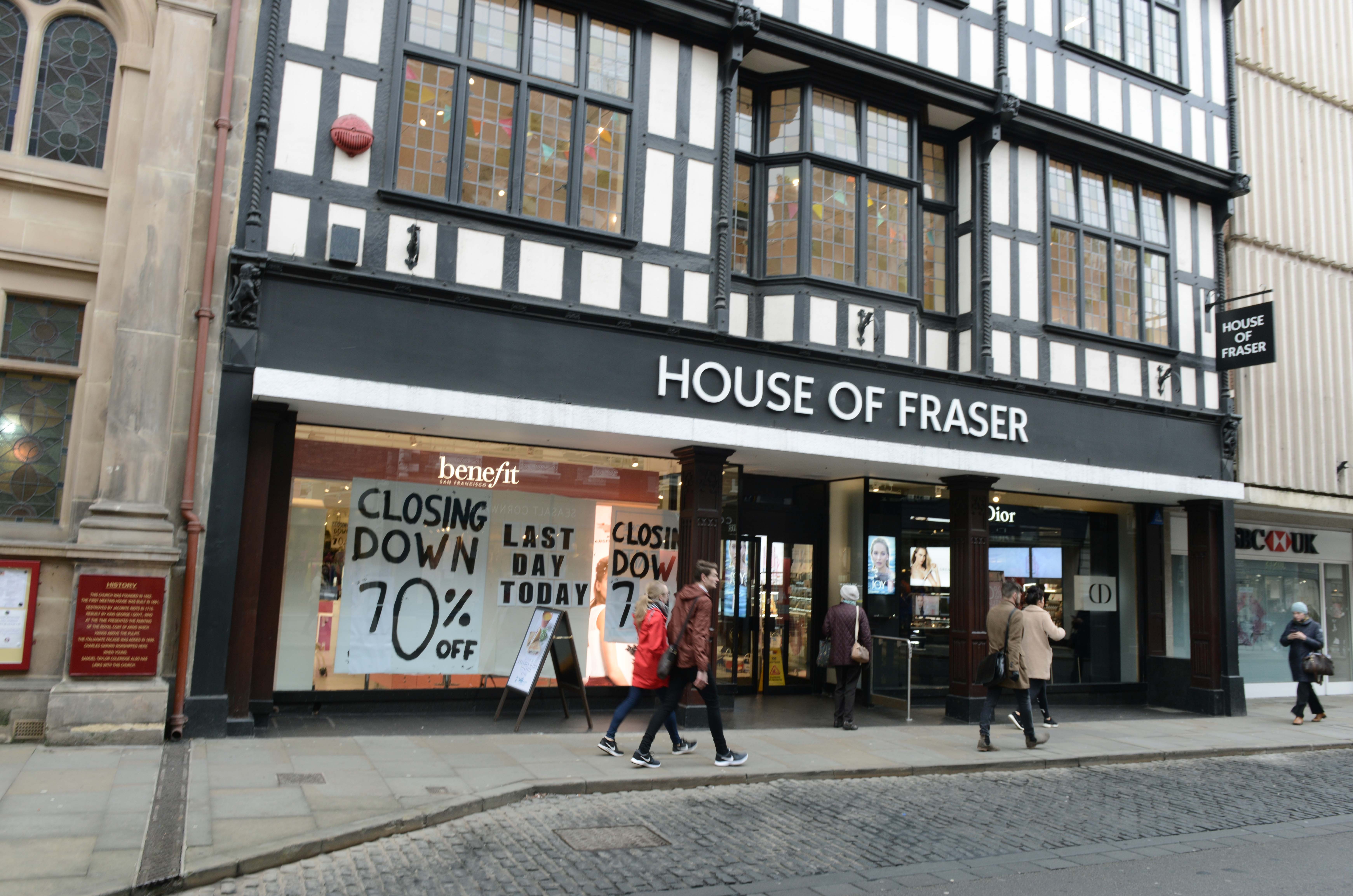 House of Fraser in Shrewsbury has now closed for good