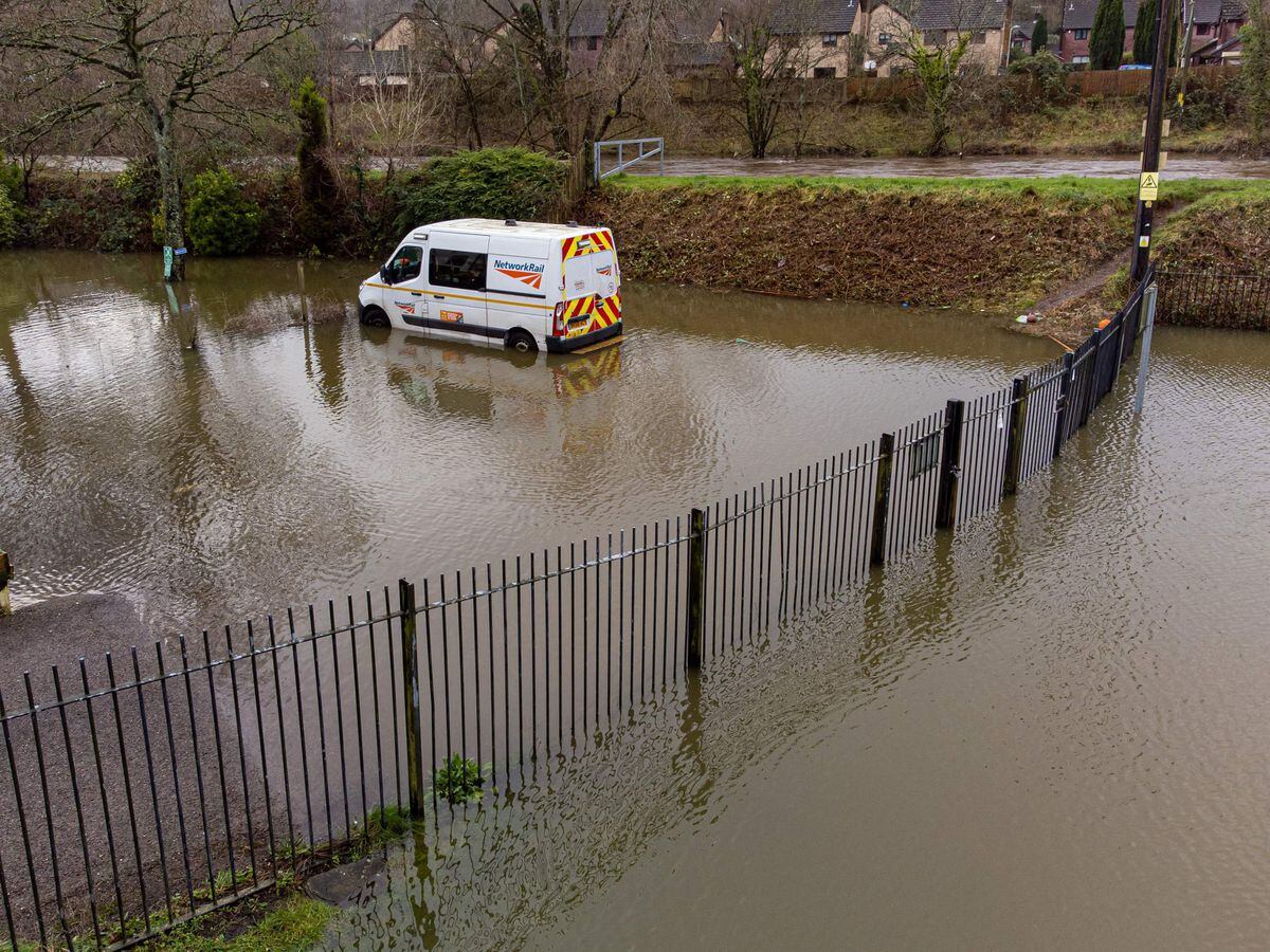 Roads submerged amid flood warnings across parts of UK