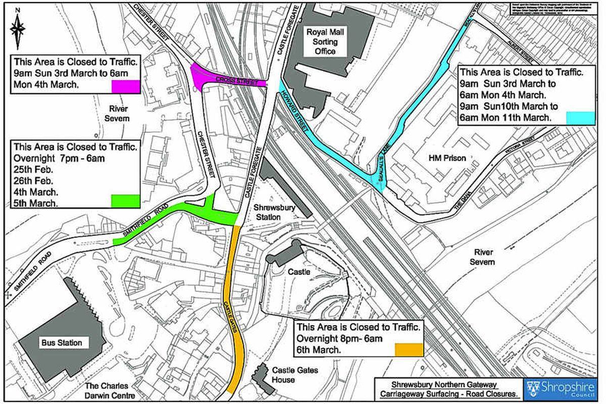 Busy Shrewsbury roads to close for roadworks | Shropshire Star