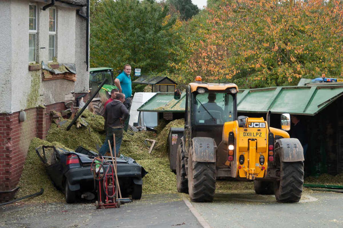 Tractor Trailer Crushes Car In Accident Near Oswestry | Shropshire Star