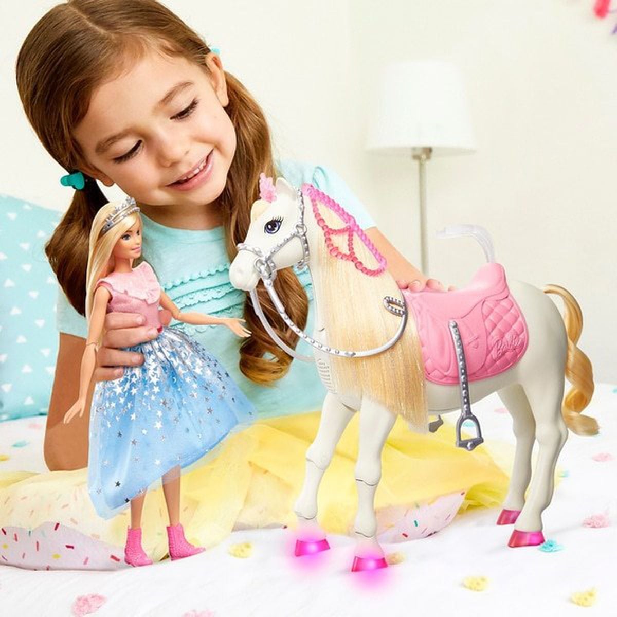 barbie princess adventure doll and prance & shimmer horse