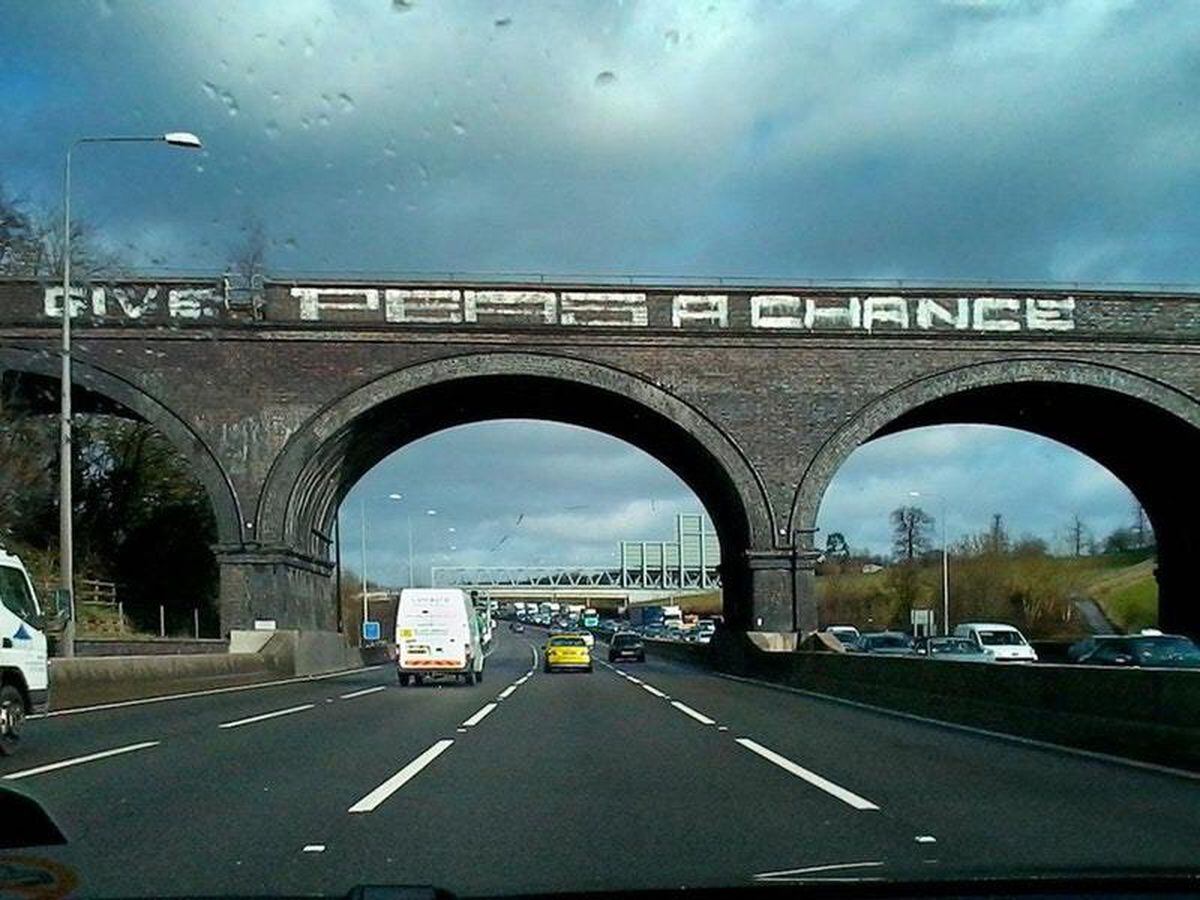 give-peas-another-chance-campaign-aims-to-restore-iconic-m25-graffiti