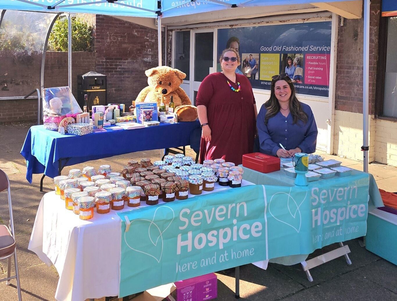 Care team raises £250 for hospice through 'jam-packed' fundraising sale