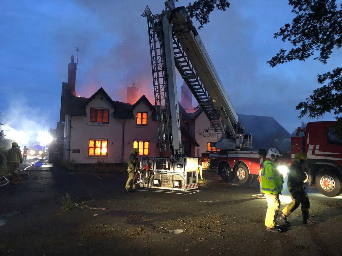 Former Pub Wrecked As 60 Firefighters Tackle Blaze Next To A41 ...