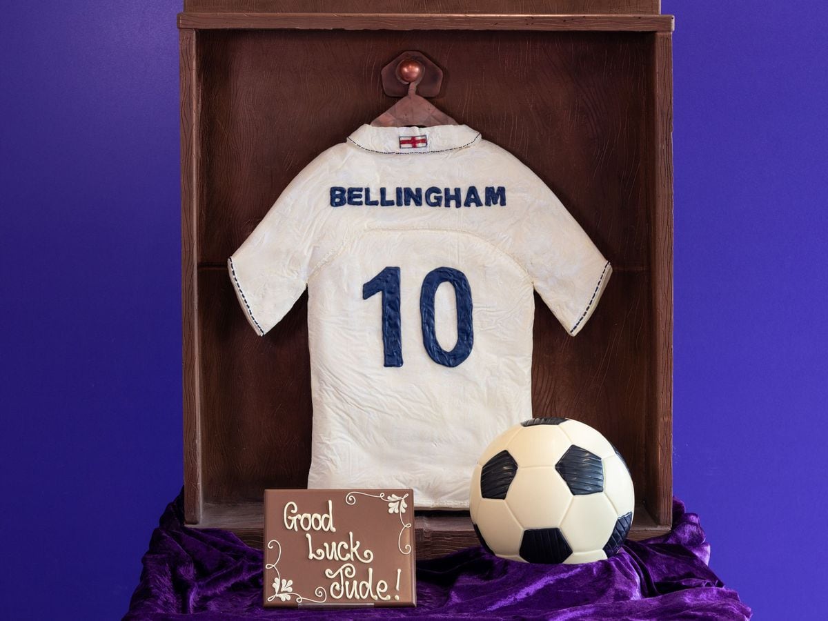 Cadbury World unveils chocolate replica of Jude Bellingham’s football shirt