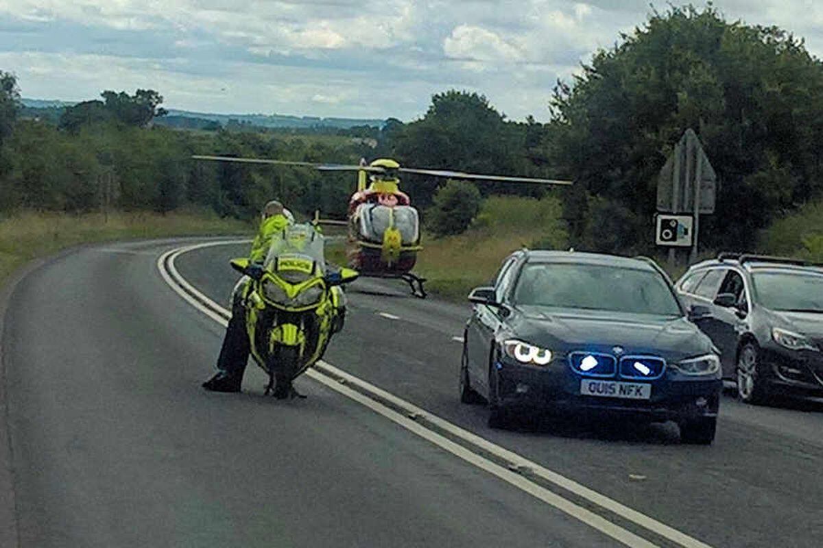 Woman Airlifted After Motorbike In Crash With Lorry On A41 In Shropshire Shropshire Star
