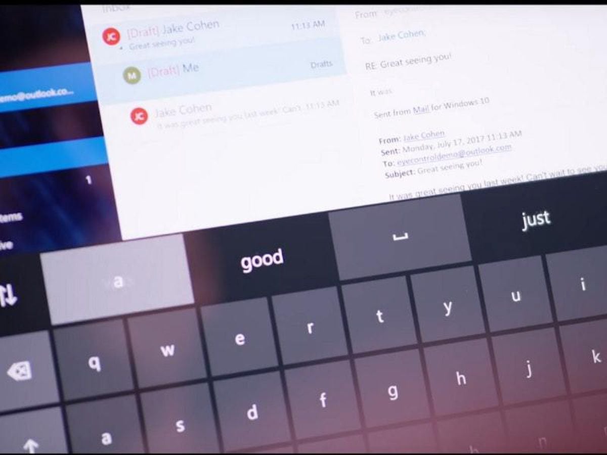 Eye control app windows 10 что это