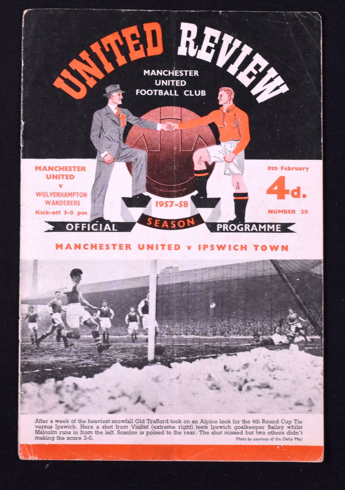 Rare Match Programmes - Including One From Abandoned Man Utd Match 