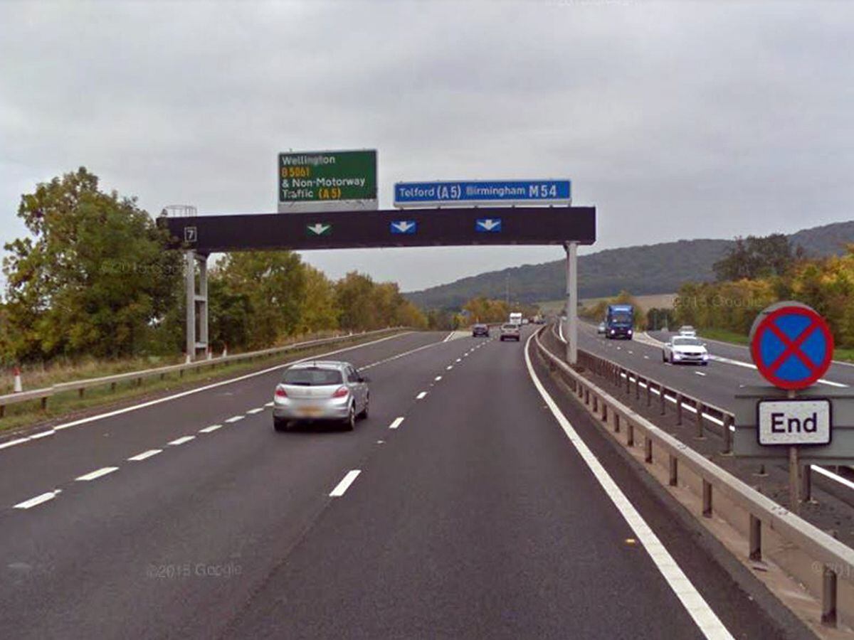 M54 Taxi Crash Causes Delays Near Telford Shropshire Star