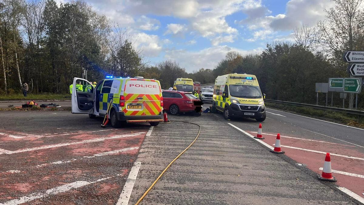 Four Taken To Hospital Following Two Vehicle Crash On A5 Near Oswestry Shropshire Star