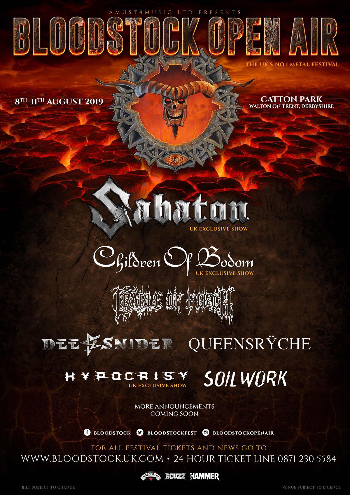 Bloodstock Festival 2019: Children Of Bodom, Cradle Of Filth, Soilwork and  more announced to play three-day metal event | Shropshire Star