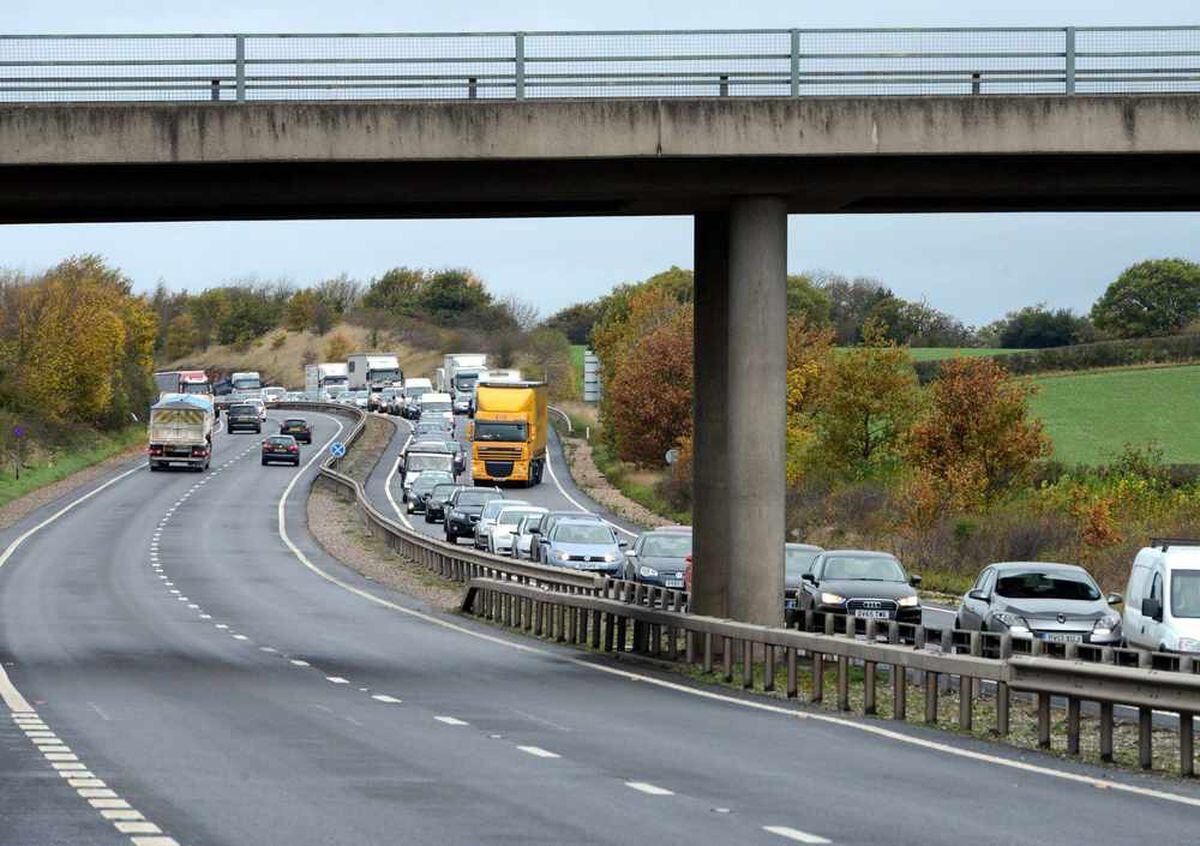 Pictures Two Cars Left Wrecked After Crash On A5 Near Telford In