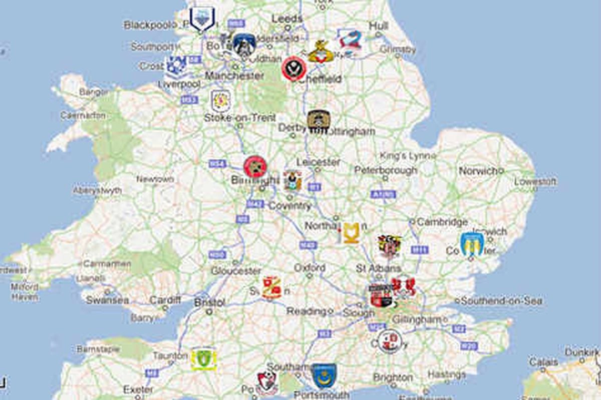 Shrewsbury's 2012/13 League One opponents - MAP | Shropshire Star