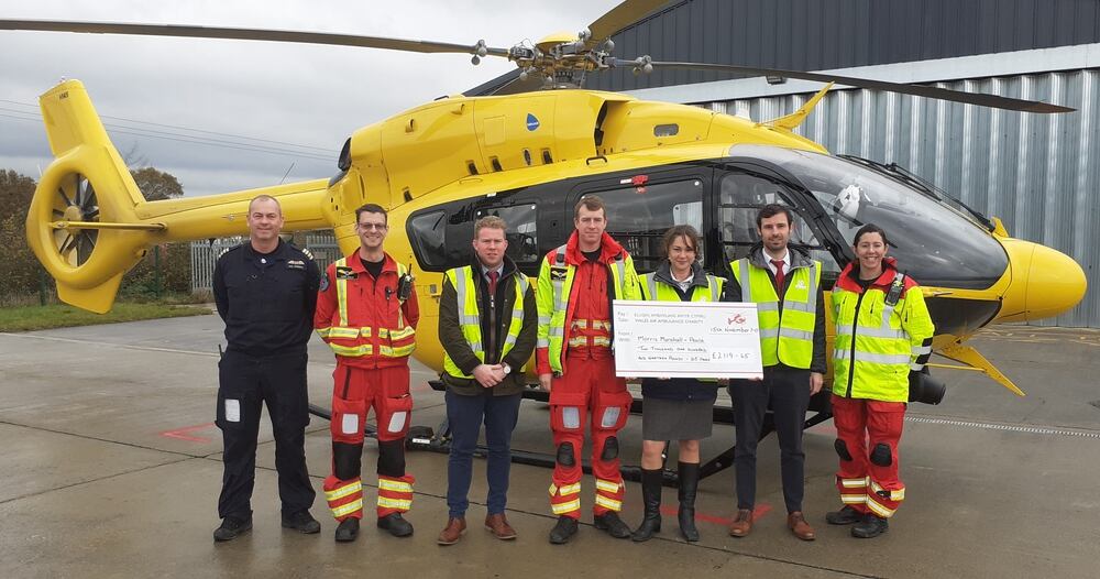 Estate agent staff raise more than £2,100 for Wales Air Ambulance