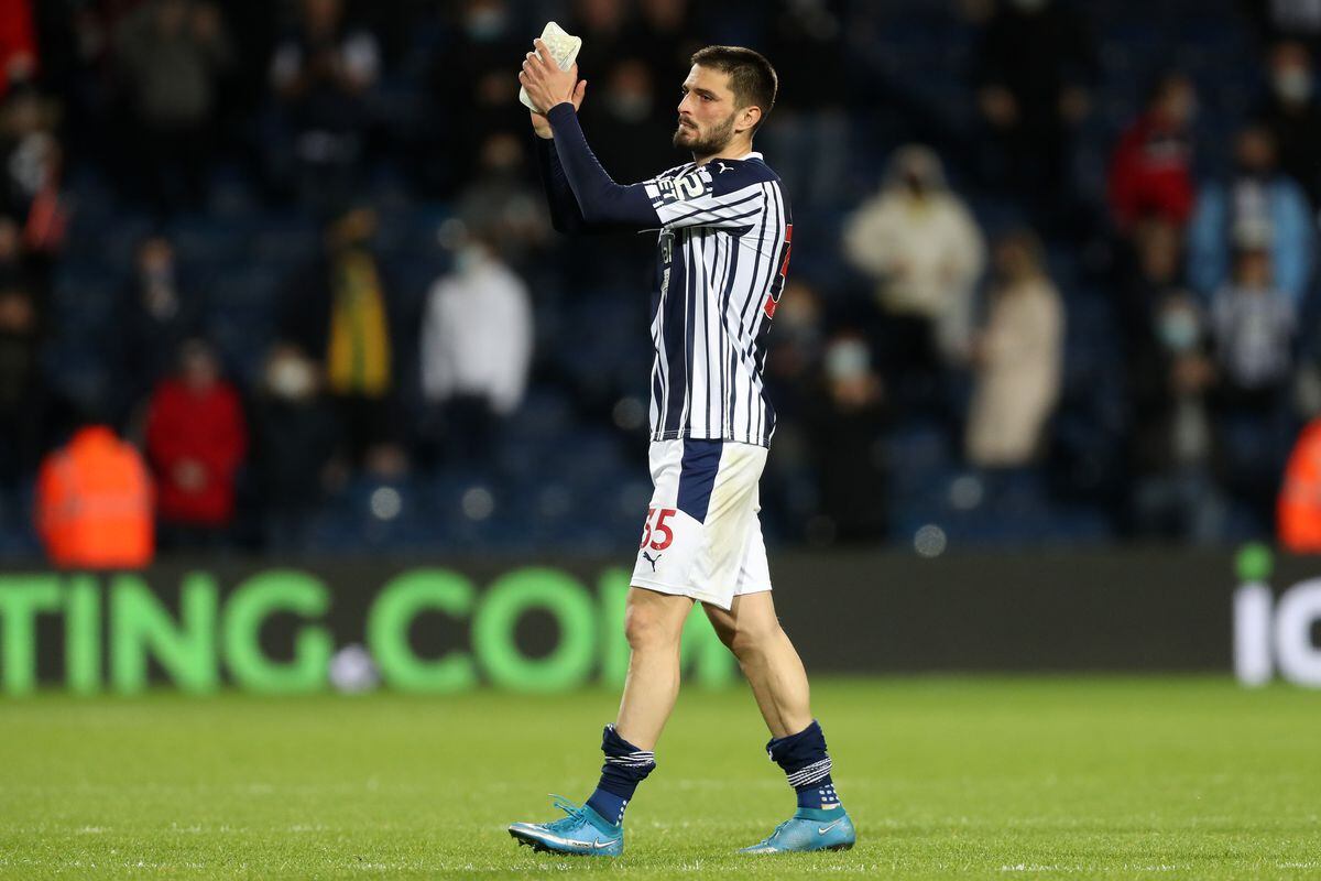 West Bromwich Albion's Okay Yokuslu during the Premier League