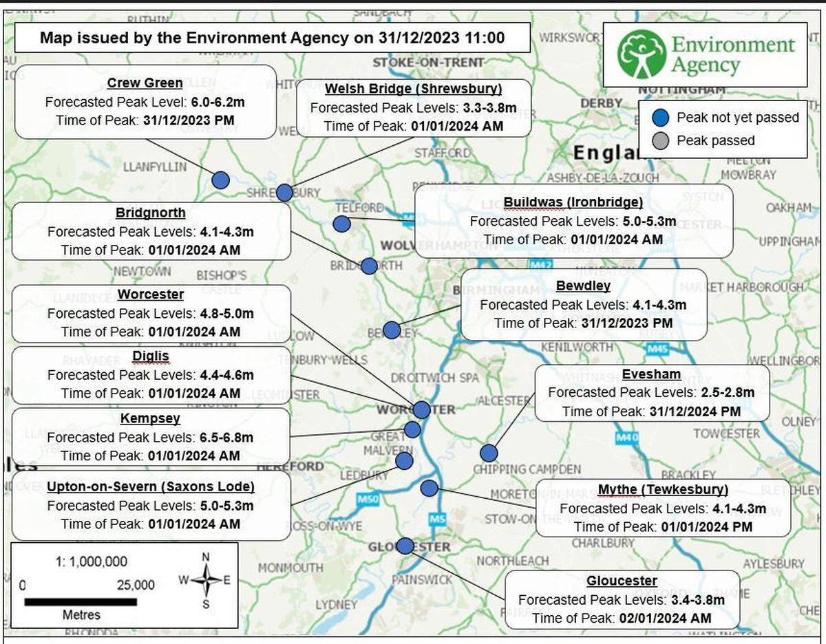 Shropshire Floods Latest Rivers Expected To Peak Tomorrow According To