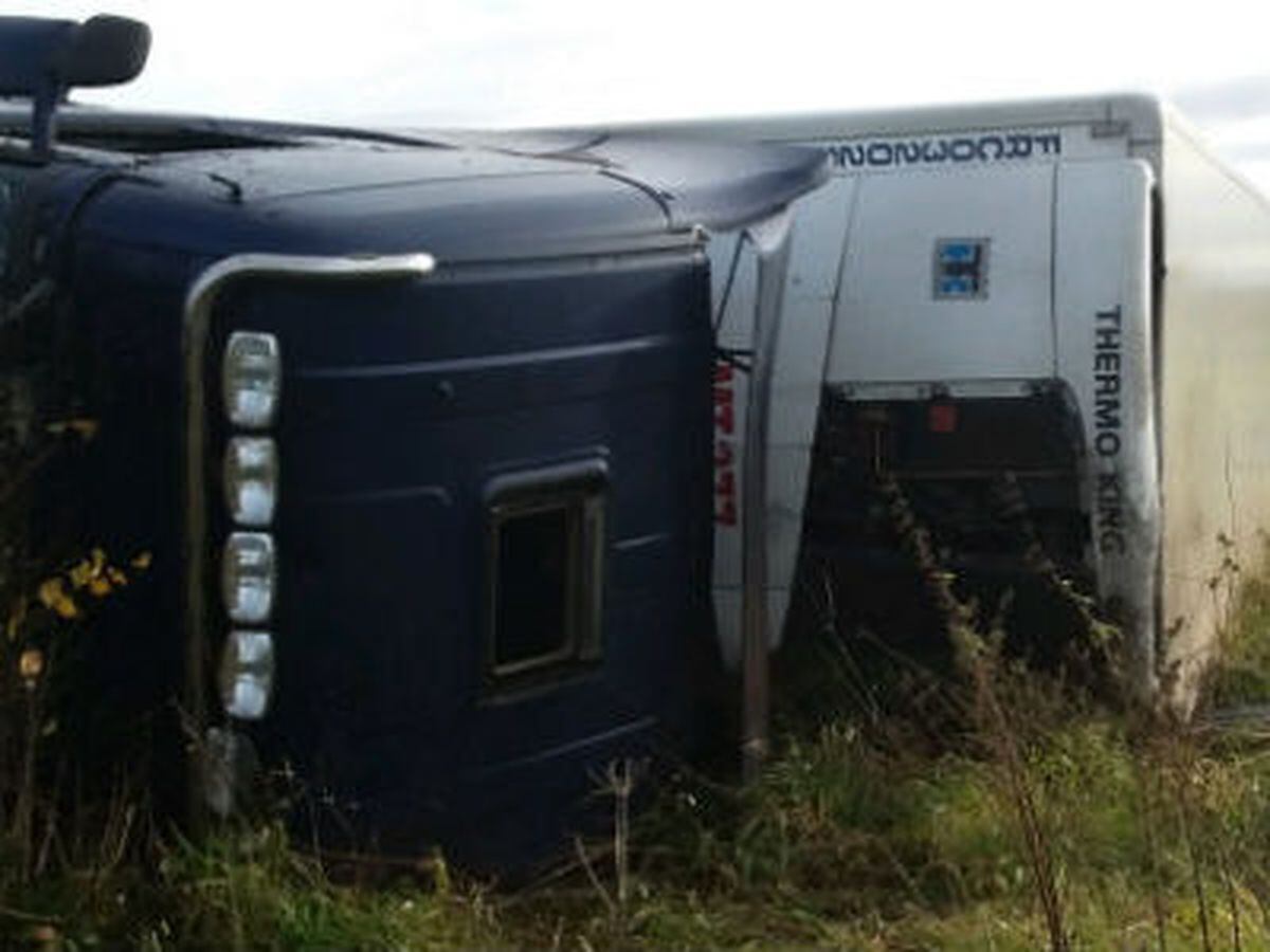Delays And Closures On A41 After Lorry Overturns Near Newport Shropshire Star