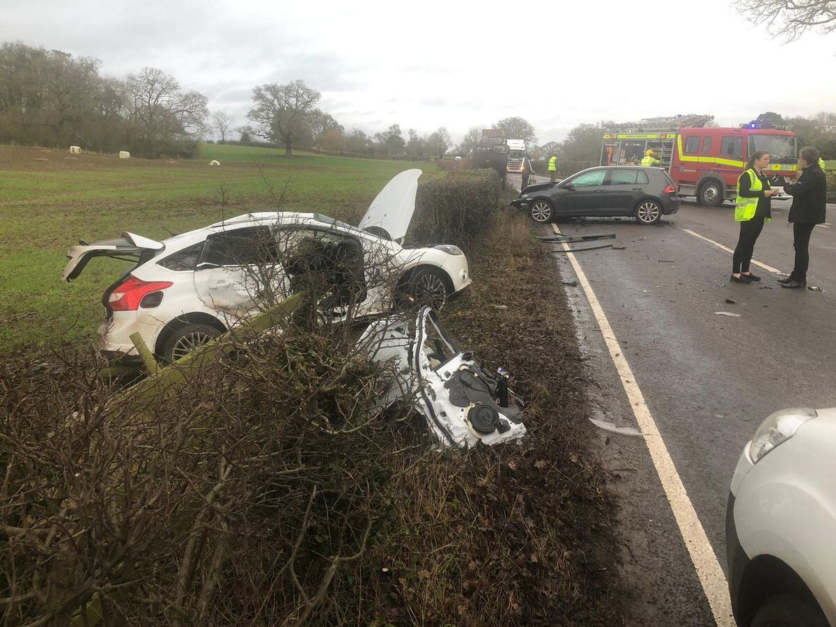 Driver Cut Free After Two Car Crash Near Whitchurch Shropshire Star