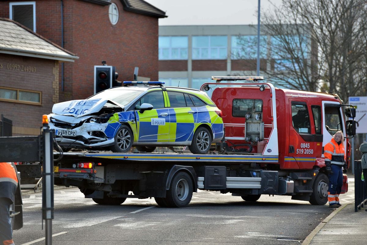 Two Taken To Hospital After Police Car In Telford Crash | Shropshire Star