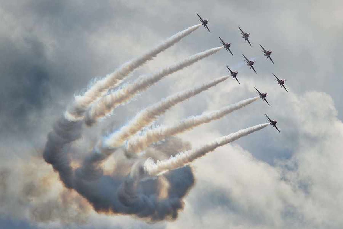 Pictures: Red Arrows Mark Spectacular Centenary At Raf Shawbury 