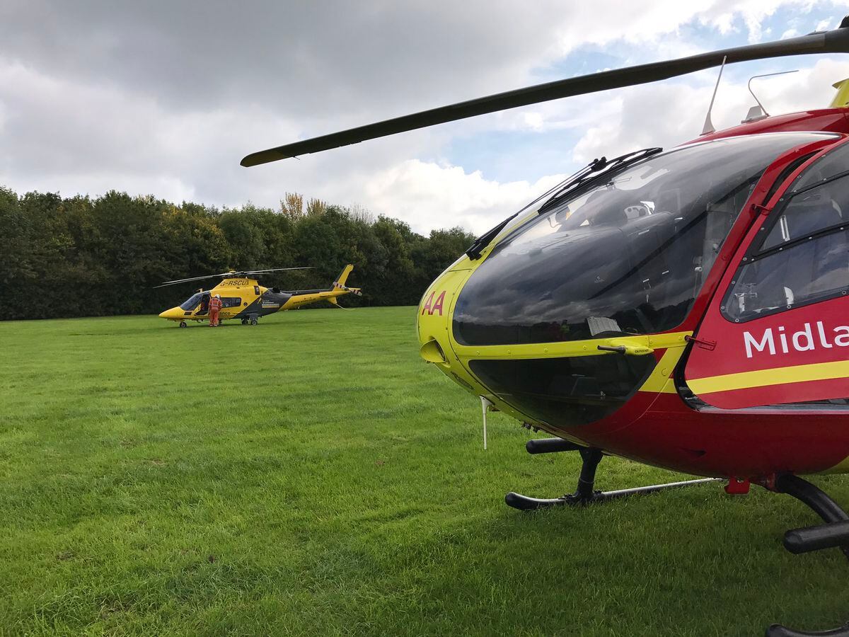 Two Air Ambulances Land On Telford School Playing Field After Casualty 