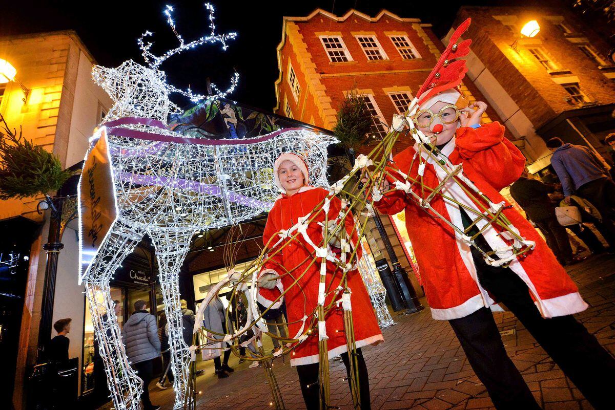 Christmas comes early to Shrewsbury as crowds flock to big lights