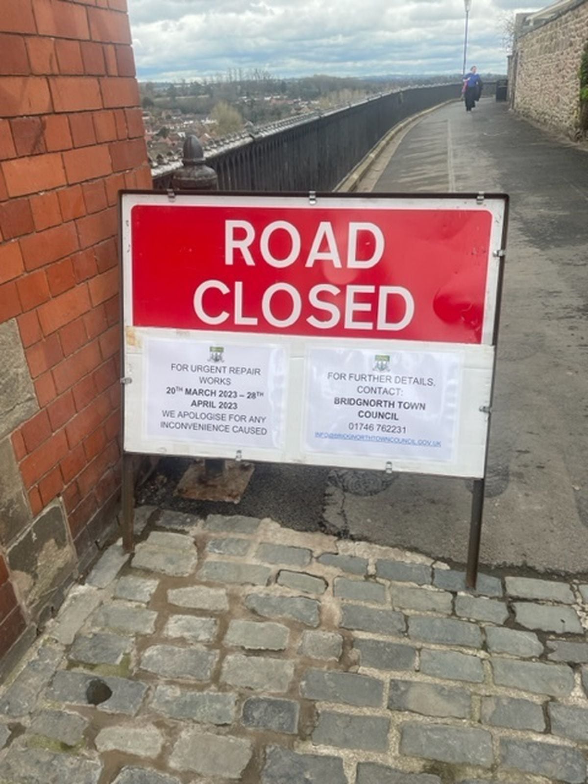 Bridgnorth Town Council prepares to close road to get cliff