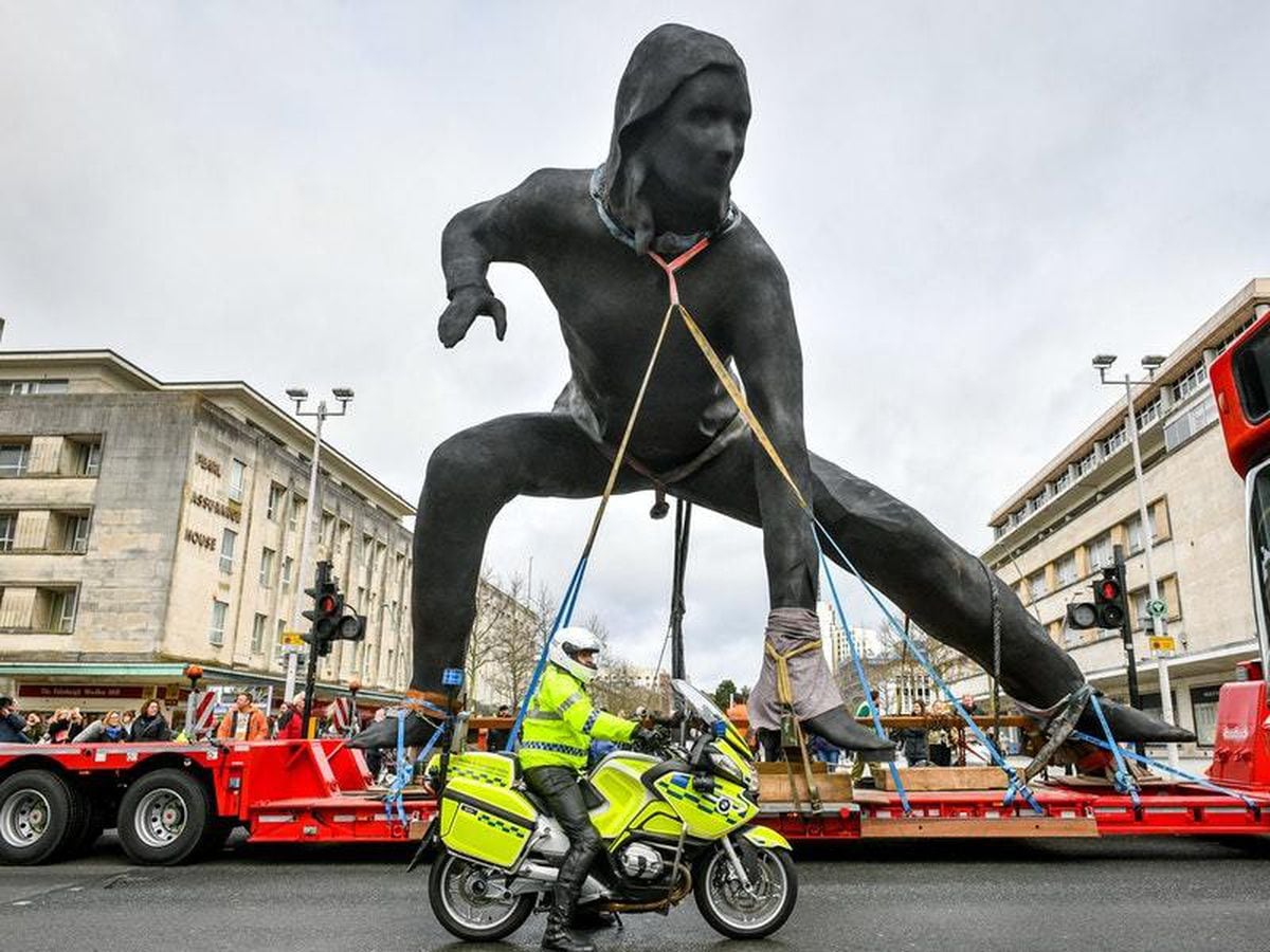 Largest Cast Bronze Sculpture In UK Travels To Plymouth By Barge ...