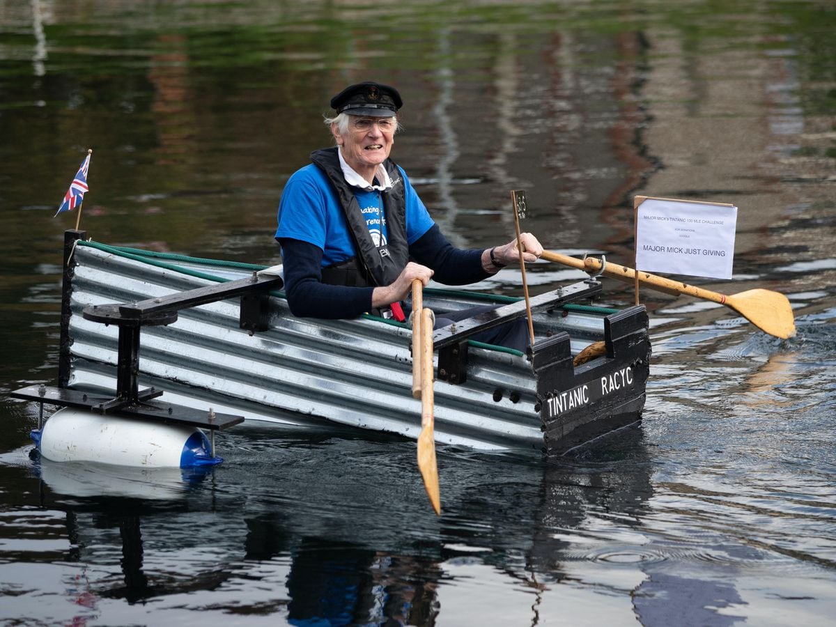 Major Mick 80 Bids To Row Homemade Tintanic Boat 100 Miles For Charity Shropshire Star