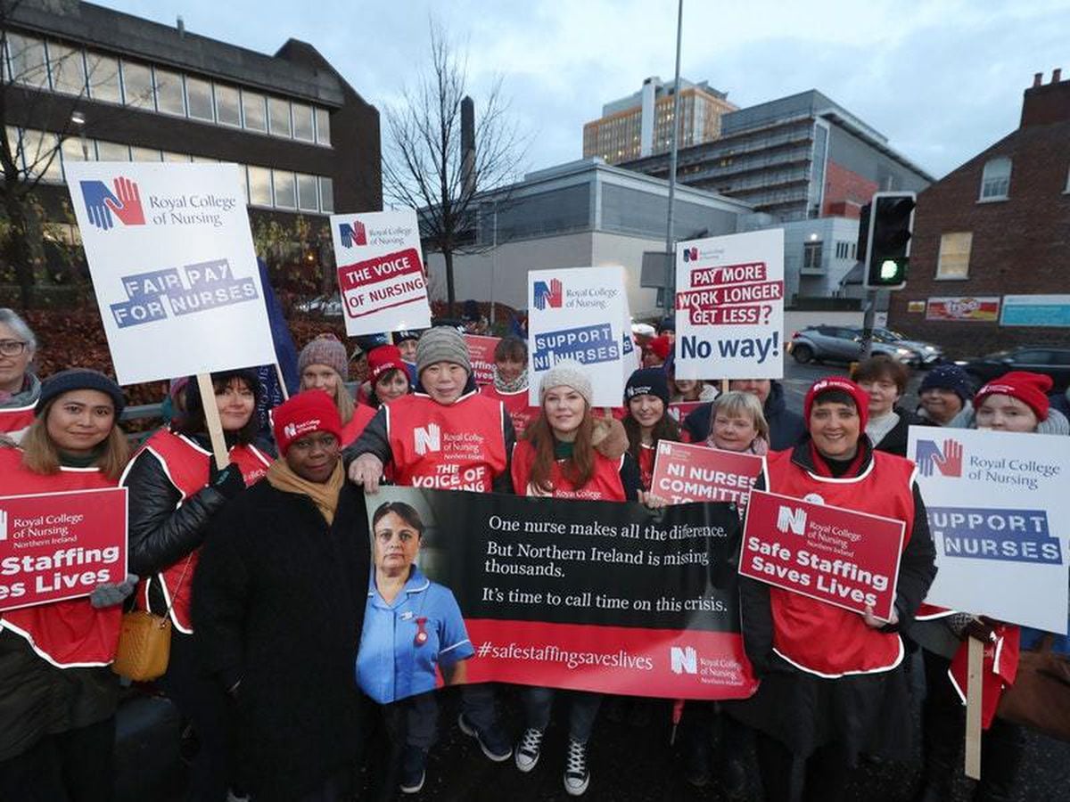 Thousands of Northern Ireland nurses stage 12hour strike over pay