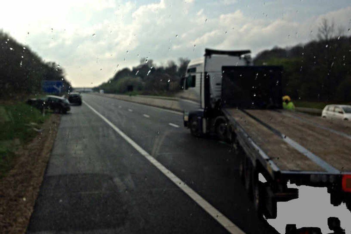 Telford Traffic Chaos After Lorry Crash Closes M54 Westbound