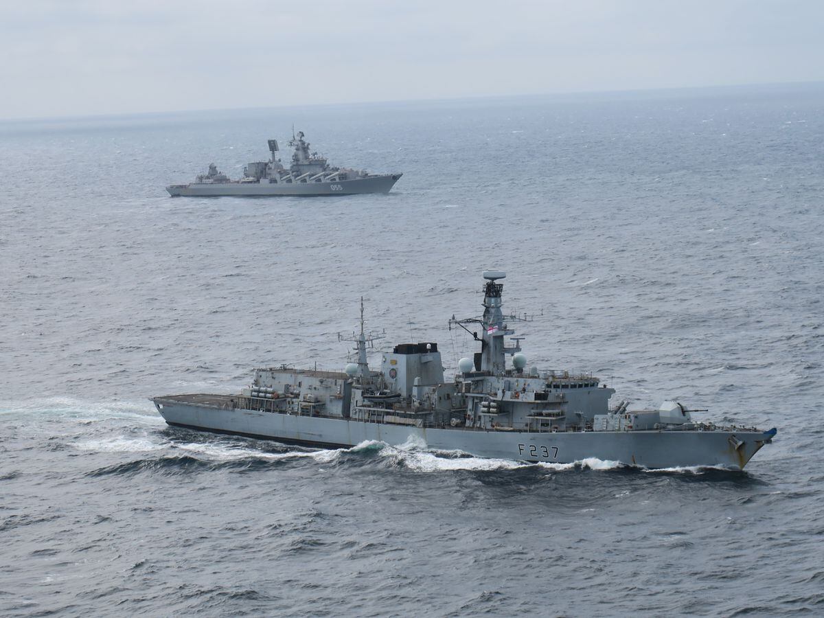 Royal Navy frigates shadow Russian warships close to UK waters ...