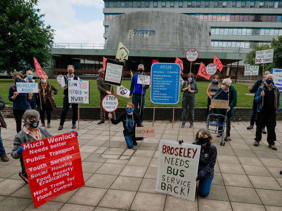 Climate change protest held against Shrewsbury relief road plans ...