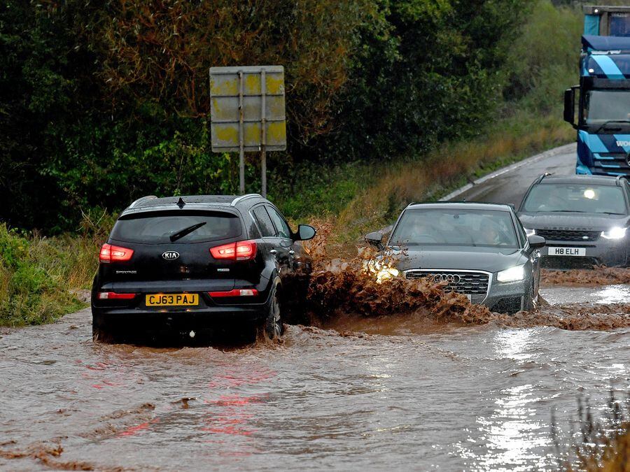 M54 at Telford reopens but trains cancelled as Storm Babet brings