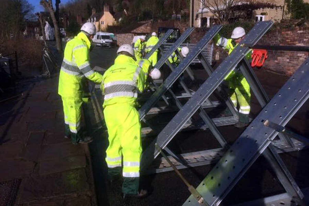 Pictures And Video Ironbridge Flood Barriers Go Back Up As River In