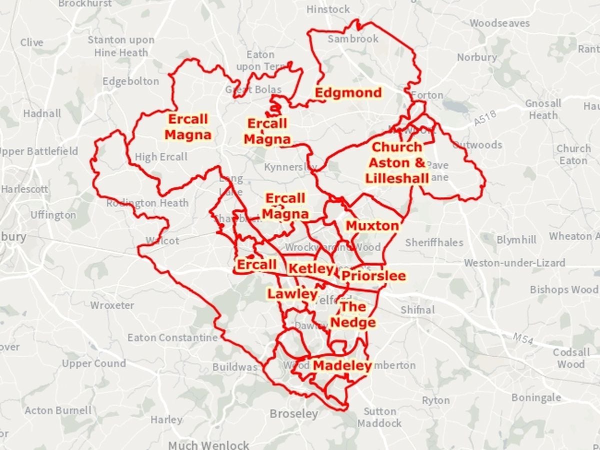 map of telford and wrekin        <h3 class=