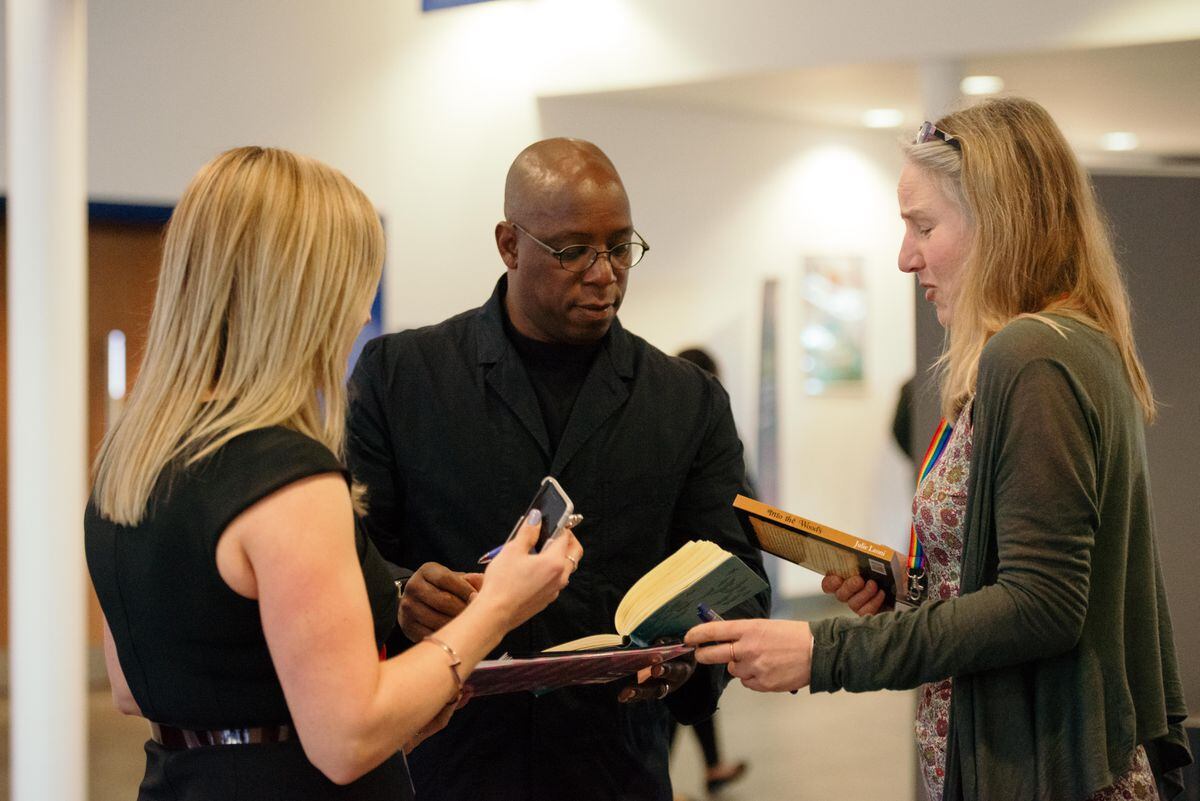 Ian Wright On The Ball For Education At Telford Event 