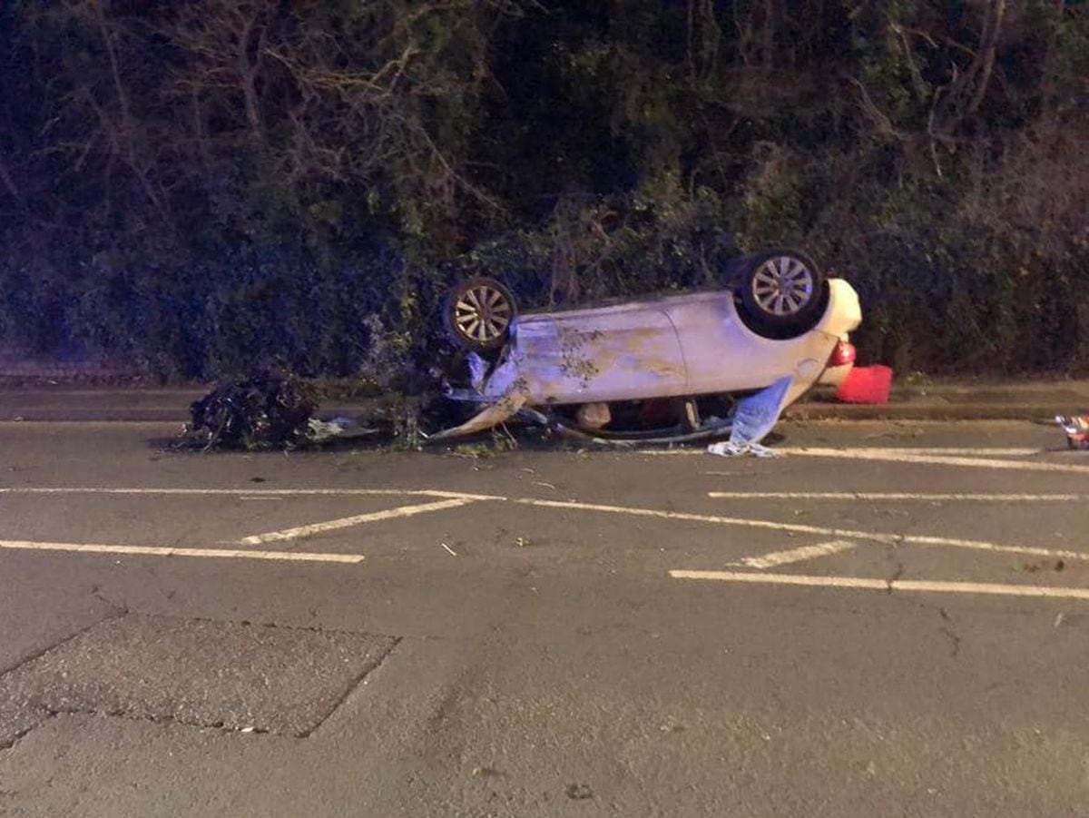 Driver able to leave car after it fell 50 metres down bank in