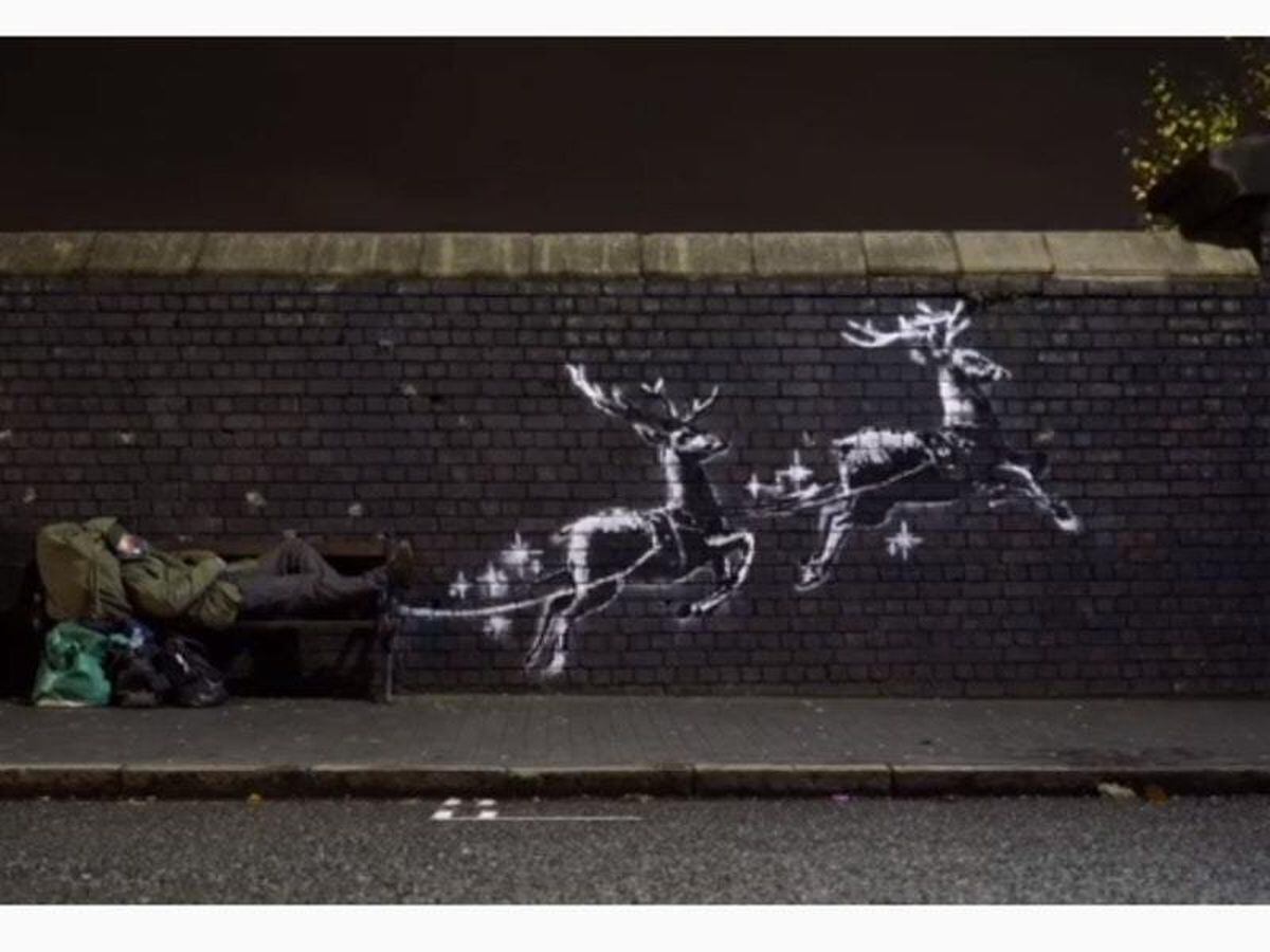 New Banksy Mural Features Homeless Man On Bench Shropshire Star   MATGTQ27ZREF3O6UMJ6NKIKSWY 