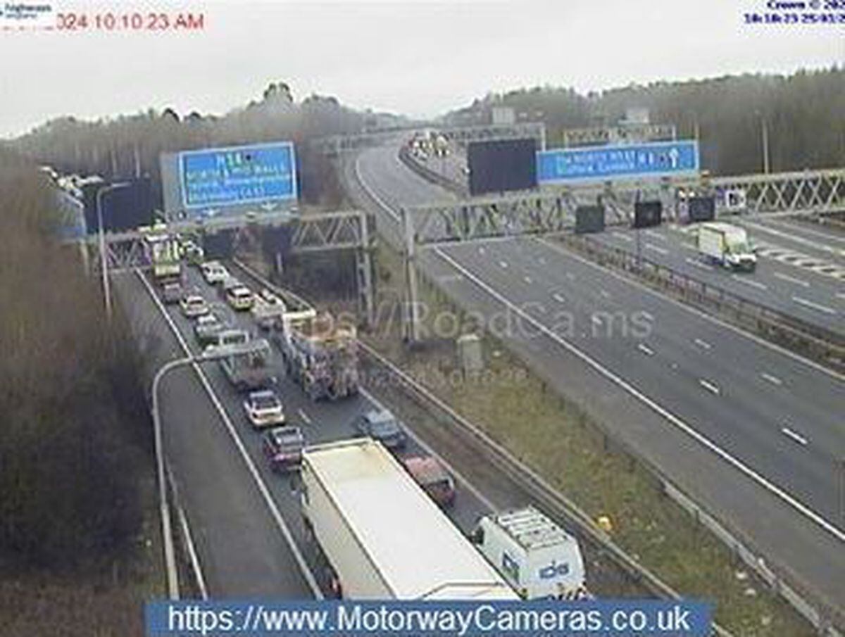 M6 link road re opens after traffic chaos caused by serious crash