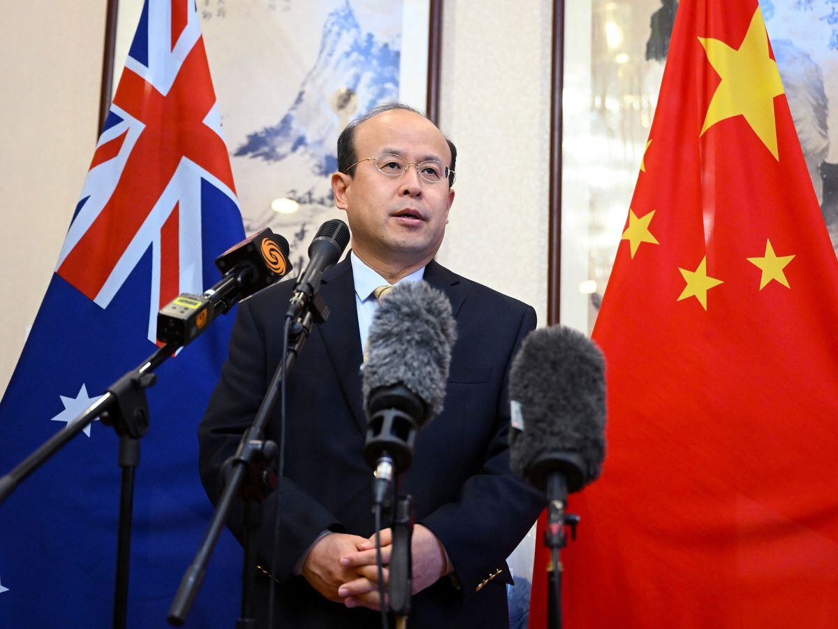 China’s Ambassador to Australia Xiao Qian (Lukas Coch/AAP/AP)
