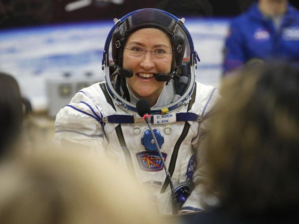 Record-breaking female astronaut back down to Earth as space station ...