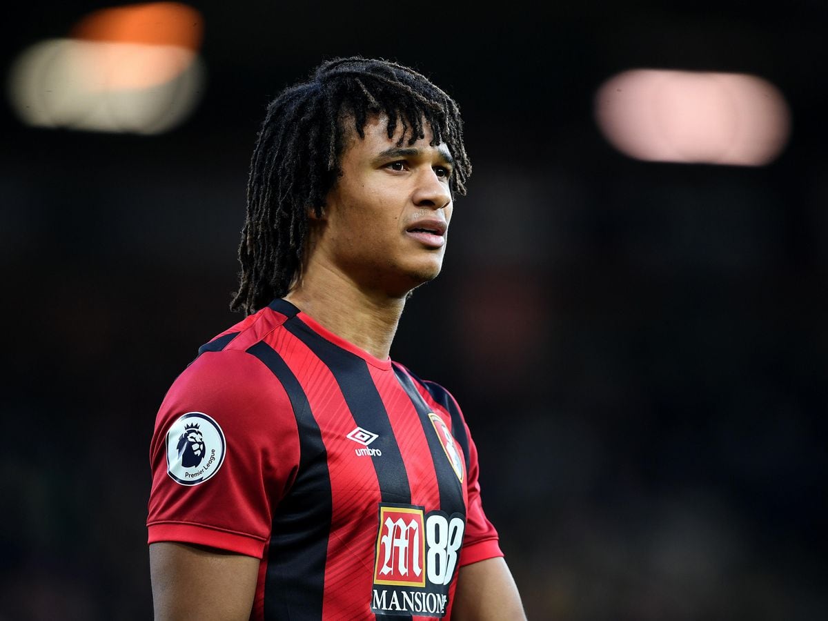 Nathan Ake, a Dutch professional footballer who plays as a centre-back for Premier League club Manchester City and the Netherlands national team, playing soccer.