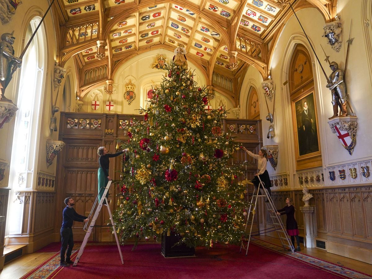 Christmas comes to Windsor Castle with festive trees and Queen’s panto
