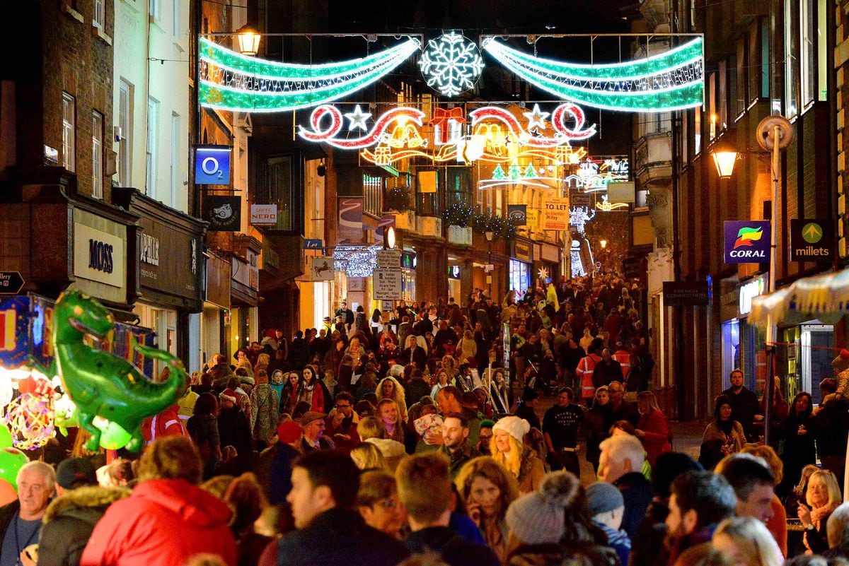 Christmas comes early to Shrewsbury as crowds flock to big lights