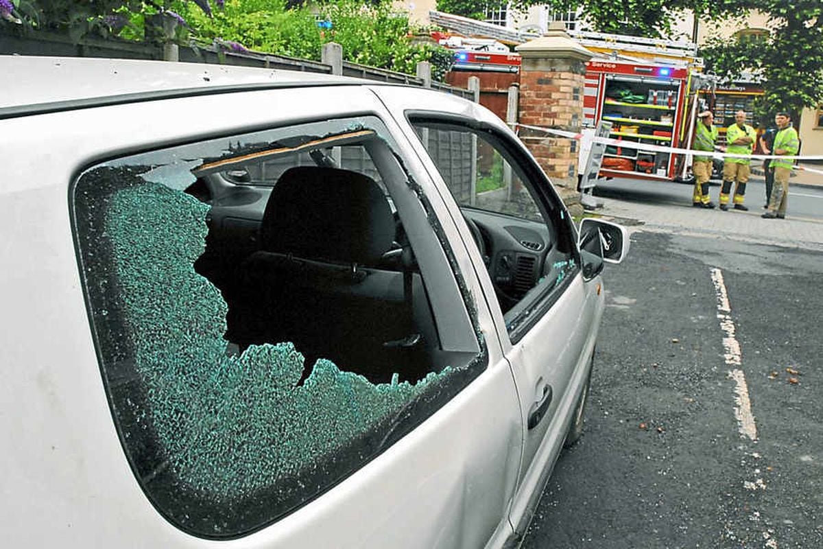 Car windows smashed by bricks in Shropshire lightning strike | Shropshire  Star