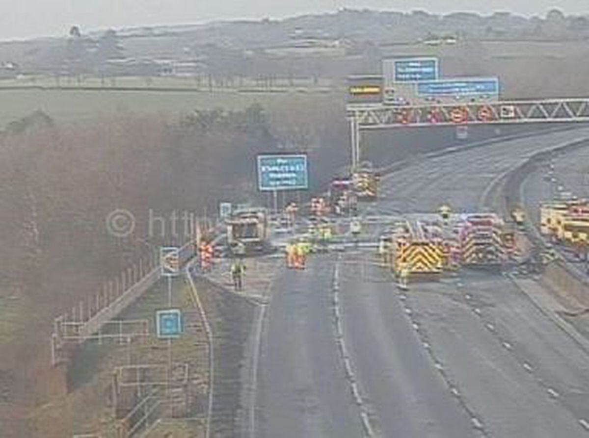 M5 northbound closed due to lorry fire Shropshire Star