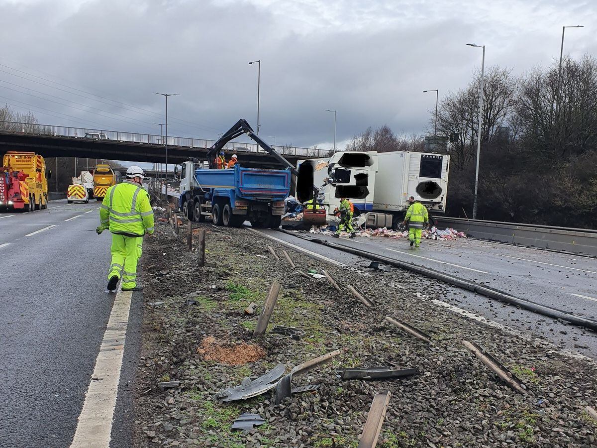 M6 closed for most of Sunday leaving hour long M54 delays after